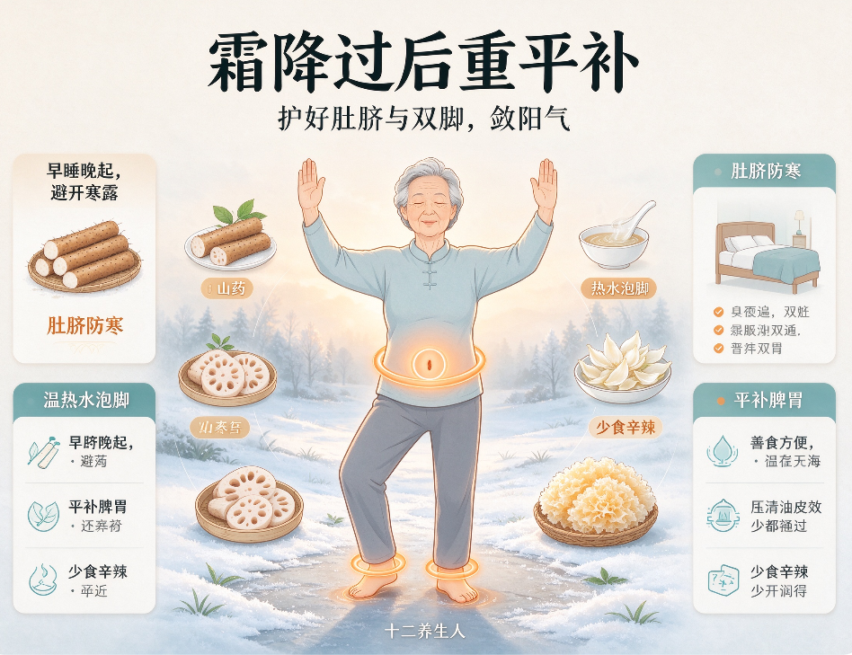 霜降过后重“平补”:护好肚脐与双脚,顺应天时敛阳气